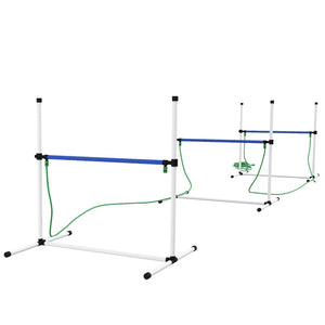 English Elm Pawhut 3-Piece Dog Agility Training Set - Adjustable Hurdles, Water Spray, Carry Bag For Fun Outdoors! W2225P217628-GIGA