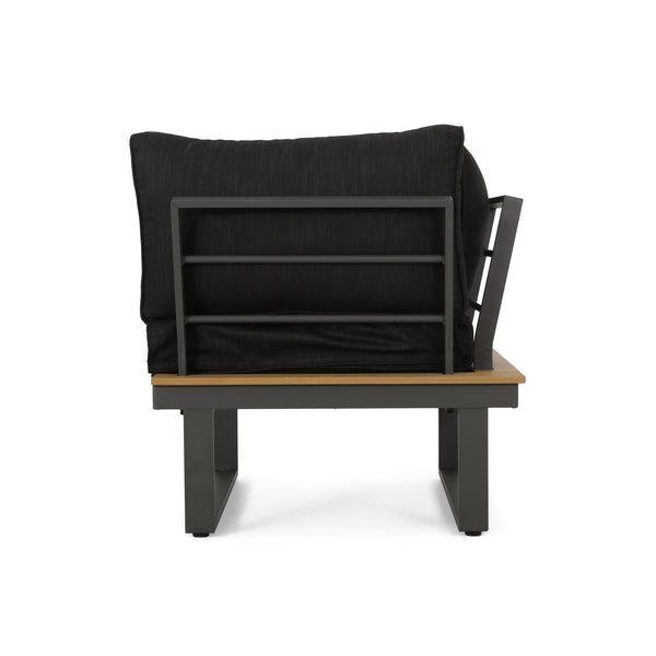 English Elm Christopher Knight Home® - Sterling Stylish Corner And Coffee Table Set – Compact Outdoor Seating With Faux Wood Accents 68939.00FGRY