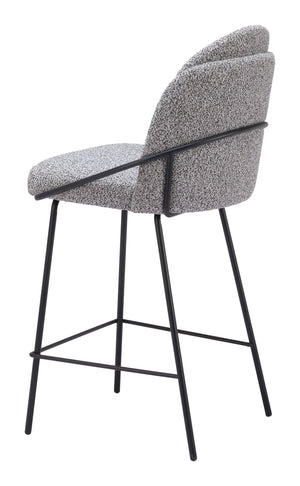 Zuo Modern Jambi Counter Stool Set Of 2 - Luxurious Teddy Fabric With Modern Glamour For Stylish Interiors Multicolor 100% Polyester,Plywood,Steel 109966-zuo-modern