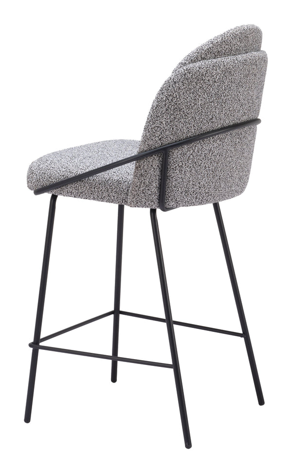 Zuo Modern Jambi Counter Stool Set Of 2 - Luxurious Teddy Fabric With Modern Glamour For Stylish Interiors Multicolor 100% Polyester,Plywood,Steel 109966-zuo-modern