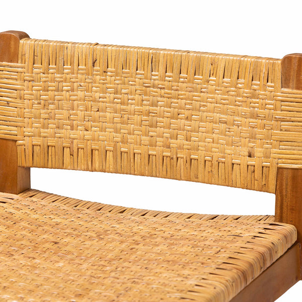 English Elm Modern Seagrass Woven Acacia Wood Counter Stool with Padded Seat for Kitchen Islands B2750P467789