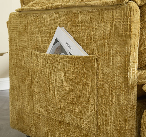 English Elm United Cozy Chenille Sofa For Two With Detachable Armrests, Footstools & Convenient Side Pockets W1568S00140-GIGA