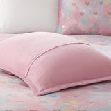 Mi Zone Rosalie Casual Metallic Printed Plush Comforter Set with Throw Pillow MZ10-0654 Pink Multi/Gold