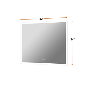 English Elm Aurorium Frameless Led Vanity Mirror with Defogger and Touchscreen for Modern Bathrooms B2731P478346