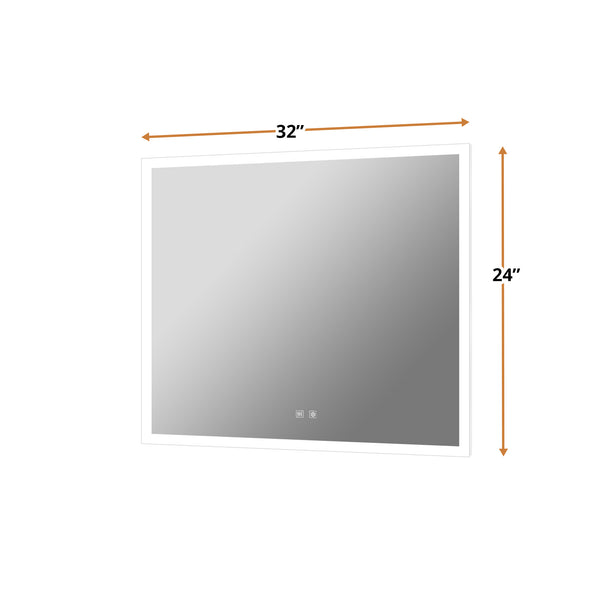 English Elm Aurorium Frameless Led Vanity Mirror with Defogger and Touchscreen for Modern Bathrooms B2731P478346