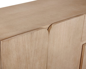 Sunpan Arezza Sideboard - Scandinavian Design with Light Wash Oak Finish for Dining & Living Spaces