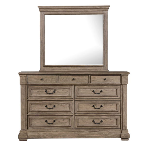 English Elm Weathered Gray Elm Veneer Dresser with Dovetail Drawers for a Farmhouse Bedroom B2741P494965