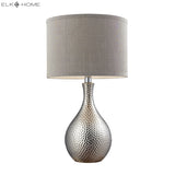 Hammered Chrome 21.5'' High 1-Light Table Lamp - Chrome D124 Elk Home