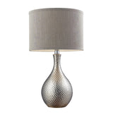 Hammered Chrome 21.5'' High 1-Light Table Lamp