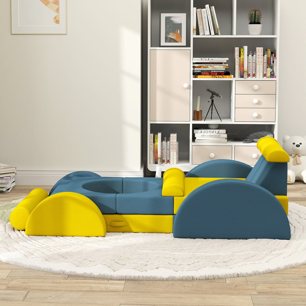 English Elm Qaba 14 Piece Modular Foam Play Couch Convertible Kids Floor Sectional Sofa W2225P249711