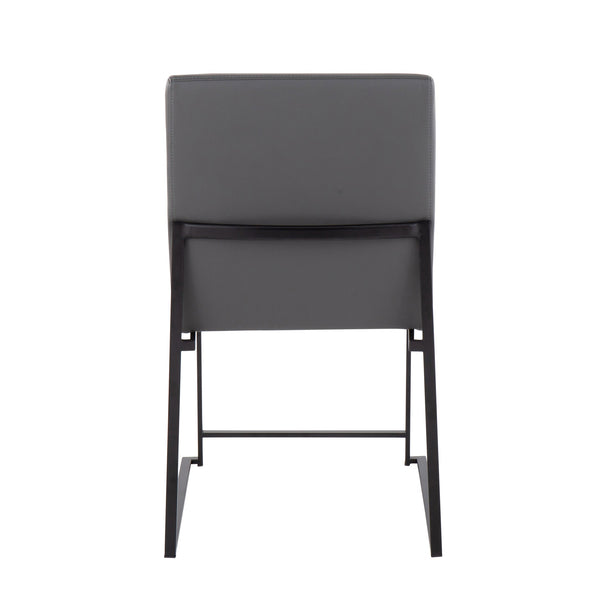 English Elm Mason Swivel Dining Chairs Faux Leather Upholstered with Steel Base Set of 2 Grey B202P223550