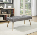 OSP Home Furnishings Amity Bench Sizzle Pewter