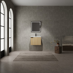 English Elm 24" Bathroom Vanity Sink Combo - Modern Oak Cabinet Set With Ample Storage & Soft-Close Doors W1972P204941