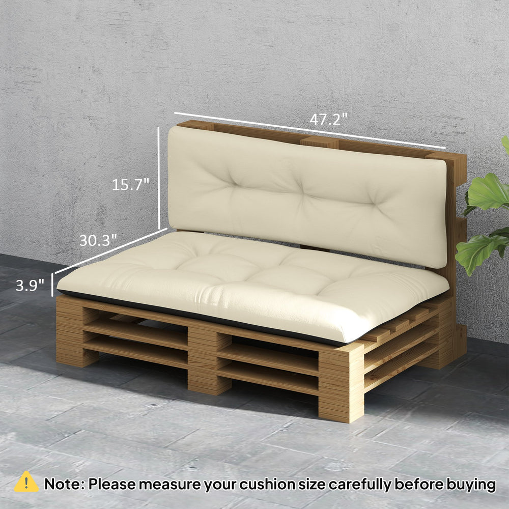 English Elm Thick Tufted Outdoor Pallet Seat and Back Cushions Fade Resistant Polyester Fill T3971P443820