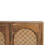 English Elm Solid Wood Rattan Ball Cabinet