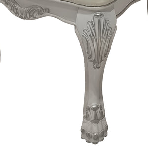 English Elm Ivory Tufted Side Chairs Set Of 2 - Elegant Bone-White Finish, Comfortable Upholstery & Classic Design B062P209249