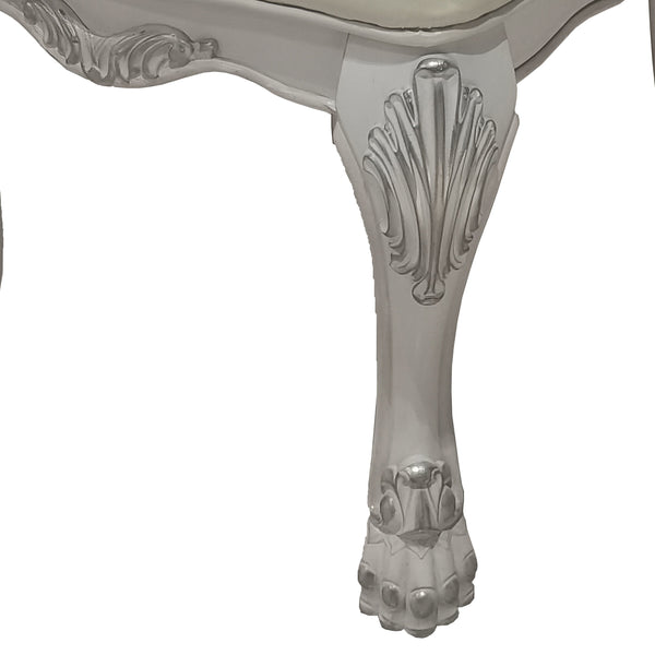 English Elm Ivory Tufted Side Chairs Set Of 2 - Elegant Bone-White Finish, Comfortable Upholstery & Classic Design B062P209249