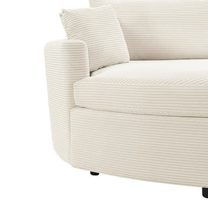 English Elm Oversized Double Chaise Lounge Sofa With Usb Ports & Deep Seating For Ultimate Comfort, Beige N719S002160A-GIGA