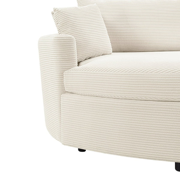 English Elm Oversized Double Chaise Lounge Sofa With Usb Ports & Deep Seating For Ultimate Comfort, Beige N719S002160A-GIGA