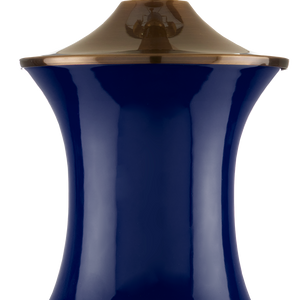 Lilou White Table Lamp - Elegant Ceramic Design with Antique Brass Finish and Off-White Shade Accent