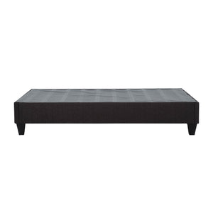 English Elm Modern Twin Xl Upholstered Platform Bed Frame - Dark Grey Linen, Sturdy Wooden Base, Stylish Design B2741P283795