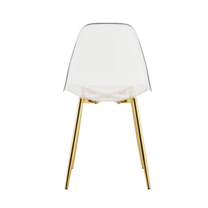 English Elm Table and Chair Set Marble Glass Top Gold Legs Four Seat Dining for Small Spaces Black,Transparent,White+Gold W1151S04654
