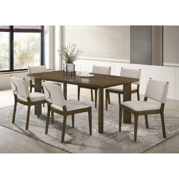 English Elm Crispin White Oak Veneer Rectangular Dining Table Seats Six for Modern Spaces B062P447971