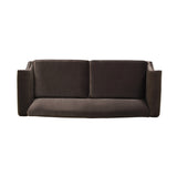 English Elm Elaine Camel Back Sofa Nailhead Accents, Deep Brown Performance Velvet