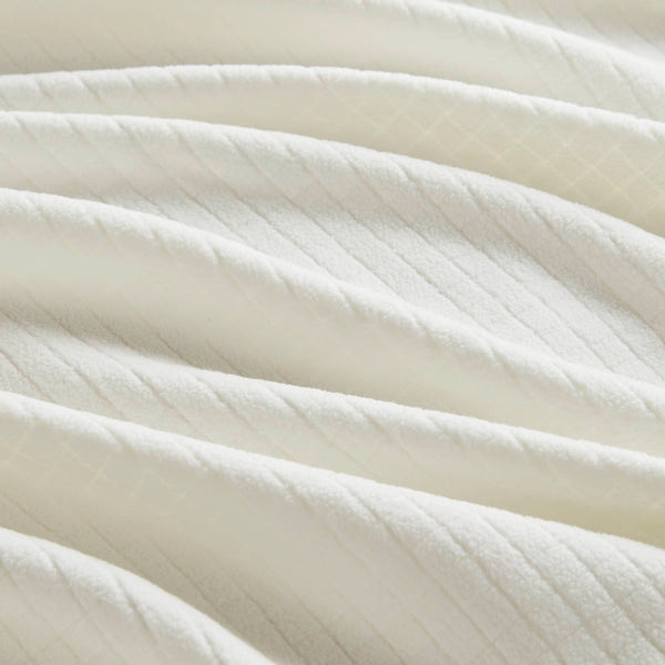 English Elm Microfleece Twin Blanket 66x90 | Ultra-Soft 100% Polyester Brushed Microfleece, Anti-Pilling Grid Touch Ivory 15.55 L x 12.4 W x 4.72 H B035P294141