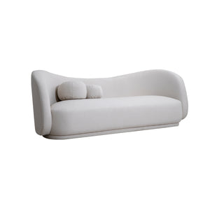 English Elm Comfy Beige Sofa With Durable Kiln-Dried Hardwood Frame, Soft Cushions, And Stylish Accessories W2998P232881