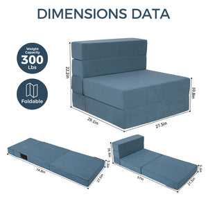 English Elm Folding Floor Sofa Bed with Five Section Design High Density Foam for Small Spaces T5880P498065