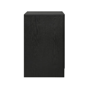 English Elm 2 Chic Two-Drawer Nightstand with Sparkling Acrylic Panels and Faceted Crystal Hardware for Glam Bedrooms Black B016P255583