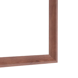 English Elm 60"x30" Oversized Modern Rectangle Bathroom Mirror with Slim Aluminum Frame, Explosion-Proof Glass, Versatile Mounting Options for Vanity, Entryway, Bedroom, Living Room Walnut W708P297663