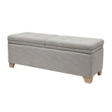 Madison Park Ashcroft Traditional Soft Close Storage Bench MP105-0189 Grey Multi