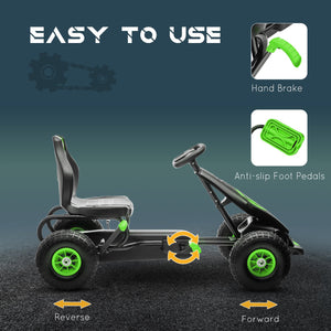 English Elm Aosom Youth Scooter Steel Frame Dual Caliper Brakes Inflatable Tire Kids Ride W2225P217461