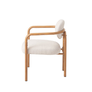 English Elm Indoor Beige Upholstered Dining Chairs Set of 2 with Woodgrain Metal Frame Maple N772P390411M