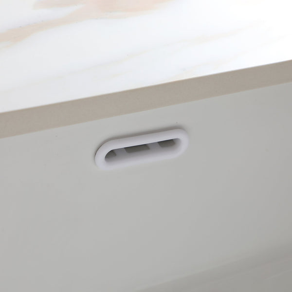 English Elm 43 Inch Marble Vanity Top - Elegant Carrara White Sink With 4" Backsplash & Durable Design For Bathrooms W2699P192444