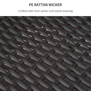 English Elm Outsunny 2-Piece Rattan Wicker Dining Chair Set With Cushions - Stackable, Anti-Slip & Stylish Design W2225P217675-GIGA