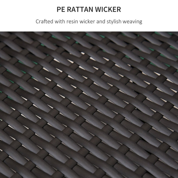 English Elm Outsunny 2-Piece Rattan Wicker Dining Chair Set With Cushions - Stackable, Anti-Slip & Stylish Design W2225P217675-GIGA