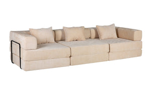 English Elm Compression Convertible Floor Sofa Bed - Stylish Chenille Modular Seating For Small Spaces & Guests W3723S00014