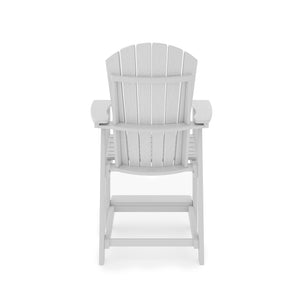 English Elm Adirondack Hdpe Poly Lumber Counter Chair Ergonomic Outdoor Stool for Patio Dining Dark Gray B195P198789