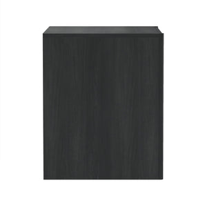 English Elm Linda Charcoal Gray 24" Nightstand with 2 Soft-Close Drawers, Minimalist Wood-Grain Accent for Bedroom B365P398185