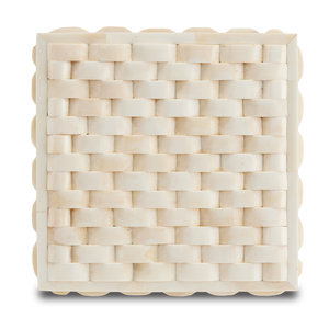 Felice Decorative Box Set of 2 - Handcrafted Sheesham Wood with Unique Bone Inlay Design, Ivory