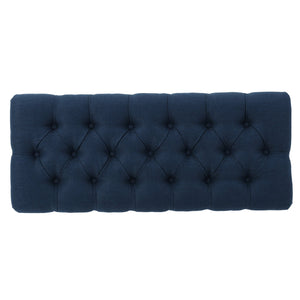 English Elm Hilton Tufted Upholstered Bench Ottoman with Diamond Stitching and Vintage Curved Legs 54743.00DBL