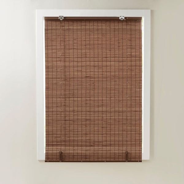 English Elm Bamboo Light Filtering Roman Shade 64"L - Eco-Friendly, Privacy Enhancing, Easy Install Window Treatment B035129696