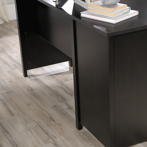 English Elm L-Shaped Desk - Stylish Black Finish With Spacious Surface, Storage Drawers & Cord Management For Efficiency B356P367875
