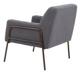 Charleston Accent Chair Gray 109525 Zuo Modern