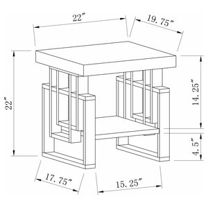 English Elm Fletcher Gloss White Lacquer Coffee and End Table Set for Modern Living Rooms B062S01661