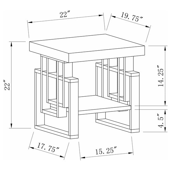 English Elm Fletcher Gloss White Lacquer Coffee and End Table Set for Modern Living Rooms B062S01661