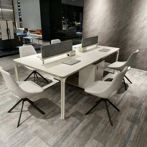 English Elm Dining Chairs Set Of 4 - Modern Swivel Seating With Scratch-Resistant Pu Leather & Gold Mesh Accents W3493P347173